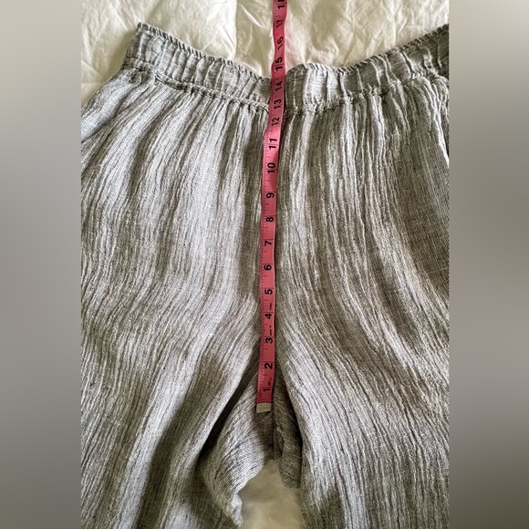 Tahari 100% linen wide leg pull on pants size large women - Picture 8 of 12